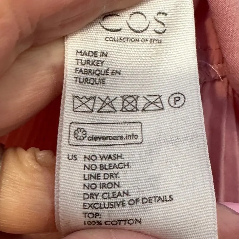 COS Pleat Panelled Cotton Top size 10 - Picture 6 of 9